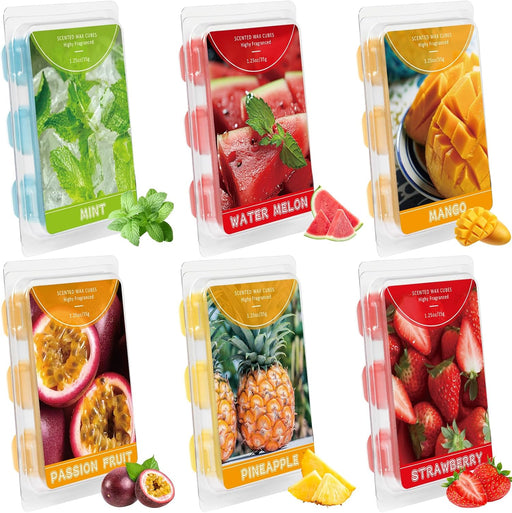 Wax Melts, Scented Wax Cubes Strong Scent for Wax Warmer, 6 Pack