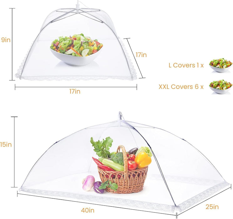 Food Covers for Outside Mesh, Food Nets for Outdoors, 8 Pack