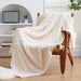 Turtle Shell Throw Blanket Beige for Couch Gentle Soft Fleece
