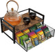 Tea Bag Organizer, Wood Tea Organizers and Storage Chest, Teabag Holder with Storage Drawer,Tea Station Chest Display Co