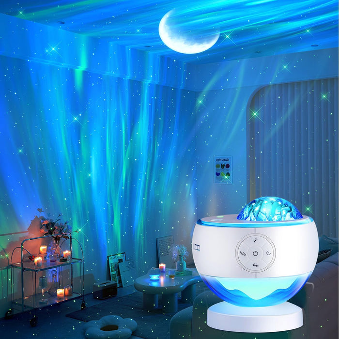LED Aurora Star Galaxy Projector Sound Machine NightLight Bluetooth Speaker