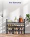 Shoe Rack for Closet, Shoe Organizer, 27.6" Wide - 3 Tier, Black