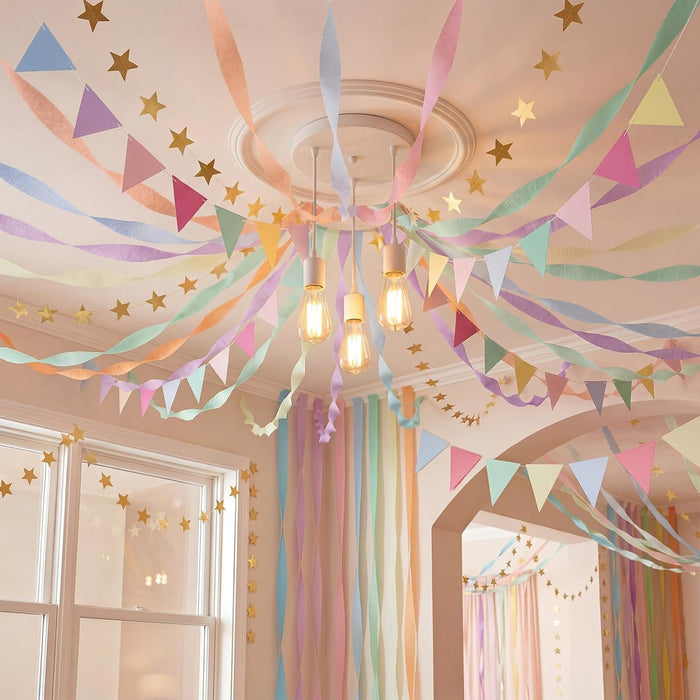 14 Pcs Pastel Party Decorations Set for Fancy Birthday Party