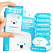 Impossibly Compact Travel Flushable Wipes - 99.5% Water and Aloe - Safe for Sensitive Skin & Hypoallergenic - Travel Essentials for Adults & Kids, Unscented, 8 Pack 48 Wipes