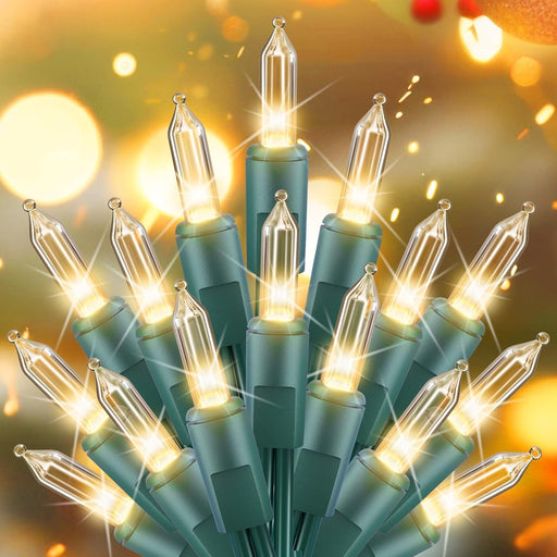 Clear Christmas String Lights 50 Count 10 Feet Incandescent Bulb