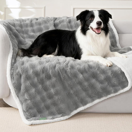 Soft Cozy Waterproof Dog Blanket for Large Dogs - Room Decor Pet Throw Blanket for Couch Bed Protector, Washable Dog Bla