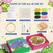 2PCS Punch Needle Decoration Kit,Easy DIY Punch Needle Embroidery Kit for Beginners Adults Including Patterns, Tools, Yarns, Hoop, Instruction, Bracket Art Craft Supplies