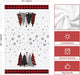 Red Black Snowman Christmas Kitchen Towels Set of 4 18x26 Inch