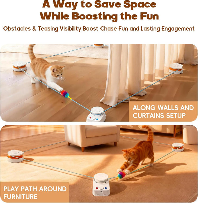 Interactive Cat Toy for Indoor Cat,Automatic Treadmill for Exercise