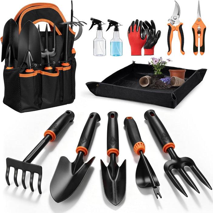 Gardening Tools, 12 Pcs Garden Tool Set for Planting & Weeding