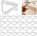 24 Pieces Transparent Clear Tablecloth Clips, Plastic Table Cloth Clips，Windproof Table Cover Holder Clamps，Table Cloth Holder for Home Wedding Party Christmas Outdoor Indoor Picnic Camping(Large)
