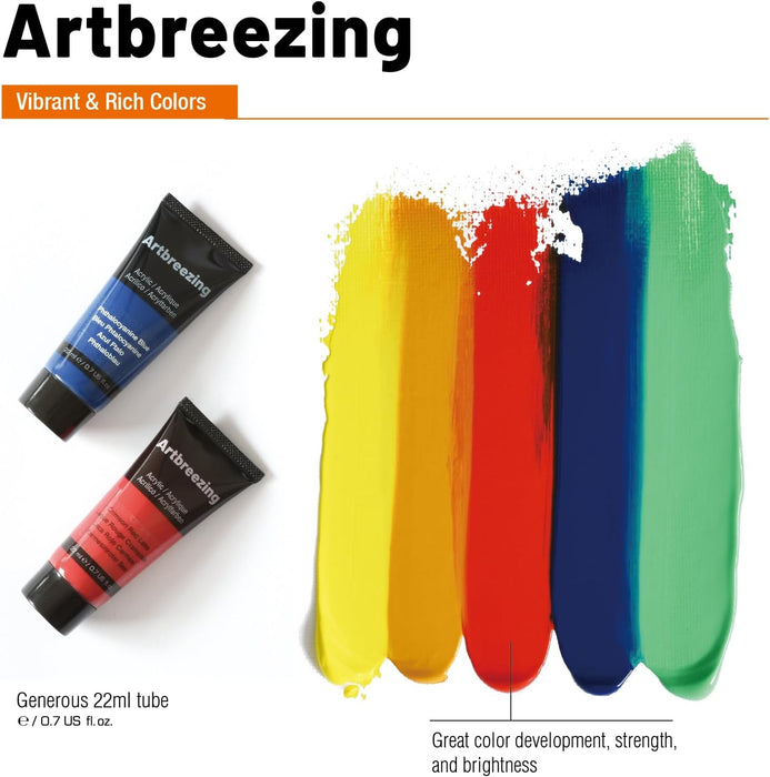 48 Colors Professional Acrylic Paint Set, Artist Paint Supplies