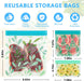 24 Pack Dishwasher Safe Reusable Bags Silicone, Leakproof Reusable Freezer Bags for Food Storage, Home Organization, Travel & Make-up, BPA-Free for Salad and Fruit