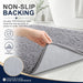 Microfiber Bathroom Rugs 30x20, Soft Highly Absorbent Bath Mat, Grey