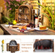 Picnic Backpack, 4-Person with Blanket & Wine, Family & Lovers Gift, Brown