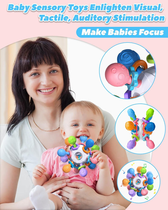 Baby Teething Toys for 0-6 6-12 Months, Newborn Infant Montessori Toys