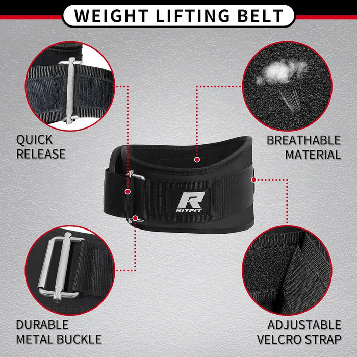 Weight Lifting Belt 6 Inch for Squats Deadlift Strength Training