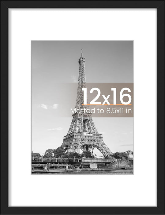 12x16 Picture Frame, Wall Decor Poster Frames, Black 1 Pack