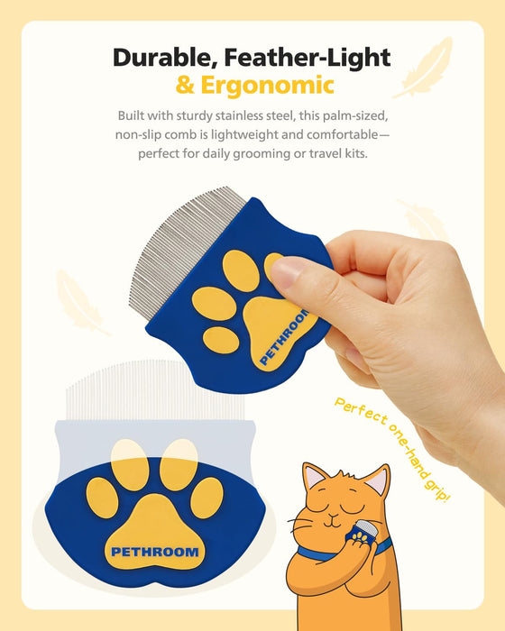 Professional Eye Comb for Pets, Stainless Steel Tear Stain Remover