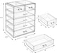 6-Drawer Makeup Organizer with Small & Wide Drawers (Clear)