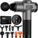Massage Gun, Deep Tissue Back Massage for Athletes for Pain Relief, Percussion Massager with 10 Massages Heads & Silent Brushless Motor, Fathers Day Dad Gifts, Carbon