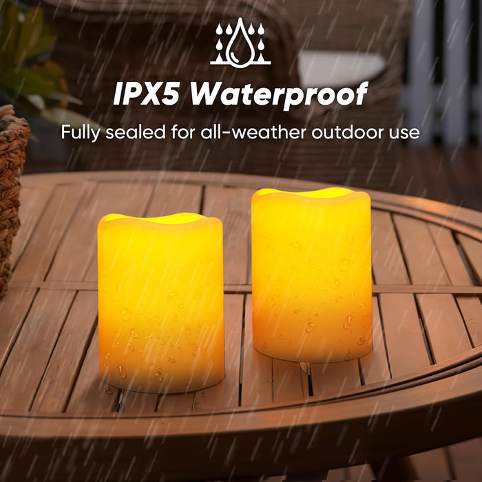 Solar Candles Outdoor Waterproof, Sensor Only, Dusk to Dawn, 3"x4"