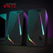 GS510 RGB Wired Desktop Speakers, 2.0 Channel Stereo Sound, Black