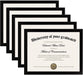 Certificate Frame, 8.5 by 11 Glass Diploma Frames, 5 Pack, Black
