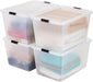 4-Pack 55 Quart Clip Box with Latching Lid