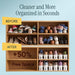 12x Shoe Slot Organizers, Space Saving Shoe Stackers for Closet, Adjustable 3 Levels Shoe Space Saver, Anti-Slip, Foldab