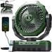 3-in-1 Camping Fan - Portable Fans Rechargeable - 24000mAh Battery Powered Fan with Light & Remote for Indoor, Outdoor, Tent, Travel, Fishing, Jobsite, Gifts for Men Dad Him - Green