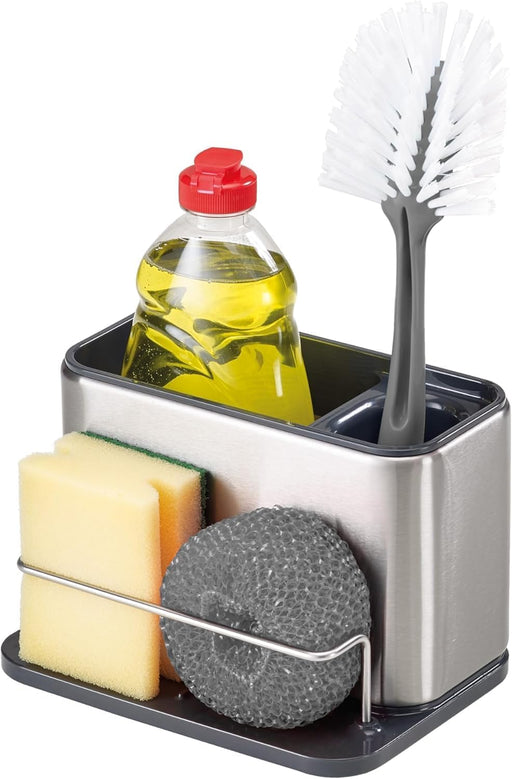 Joseph Joseph Surface Stainless Steel Caddy Sink Area Organizer and Sponge Holder, Gray