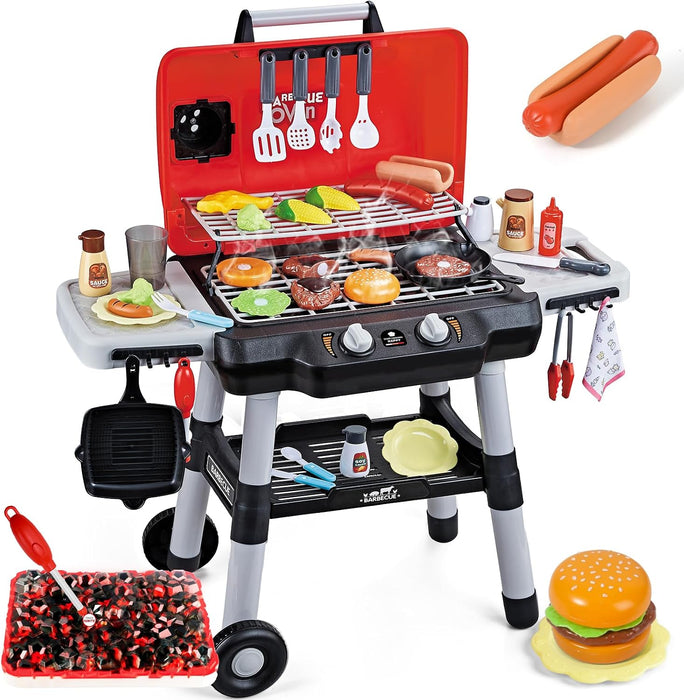 Kids Play Kitchen Toys, Kids BBQ Grill Playset, Play Grill Toys