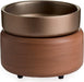 ETC 2-in-1 Candle and Fragrance Warmer for Warming Scented Candles or Wax Melts and Tarts with to Freshen Room, Pewter W