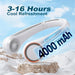 Neck Fan: Portable Personal Neck Cooling Rechargeable Bladeless Fan - Hands Free 3 Speed 4000 mAh Battery USB Operated W