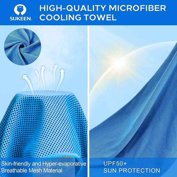 4 Pack Cooling Towels (40"x 12"), Cooling Neck Wraps, Soft Ice Towel