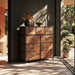 Tall Dresser for Bedroom, 9 Drawer Chest of Drawers, Rustic Brown