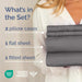 Queen Size 4 Piece Sheet Set - Breathable & Cooling Sheets - Dark Grey