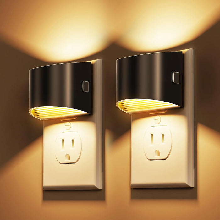 Night Lights Plug into Wall 2 Pack, Dusk to Dawn Nightlight