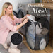 Collapsible Mesh Pop-Up Hamper with Side Pocket
