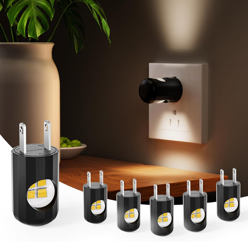 6 Pack LED Night Lights,Plug into Wall Night Light 3000K Soft White