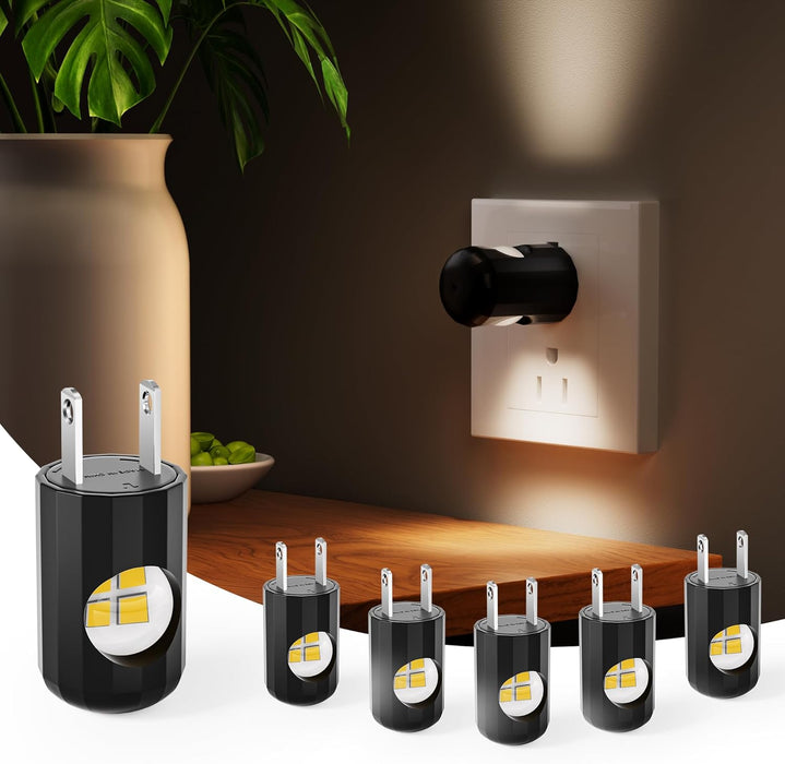 6 Pack LED Night Lights,Plug into Wall Night Light 3000K Soft White