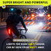USB Rechargeable Bike Lights Set with Bell, LED Bicycle Front Rear Light