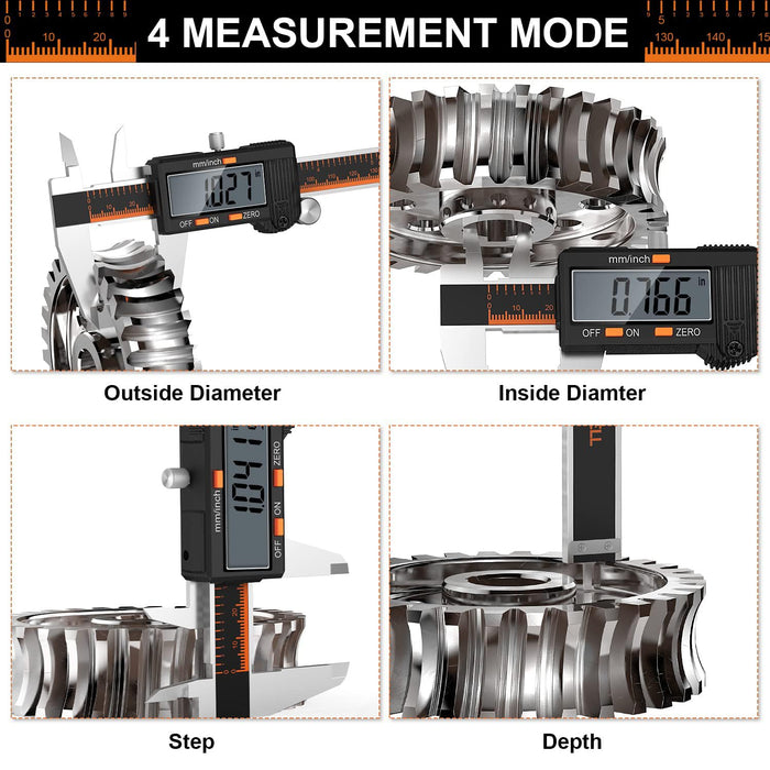 Digital Caliper 6 Inch, Caliper Measuring Tool with Large LCD