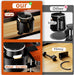 Anti-Spill Large Desk Cup Holder Clamp, Metal Table Cup Holder(Black)