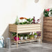 Galvanized Raised Garden Bed with Storage Shelf