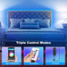 Bluetooth RGBWW LED Lights for 50-55 Inch TV With App Control, RGB+Tunable White 3000K-6500K Backlight With RF Remote, M