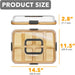 Charcuterie Board with Clear Lid, Portable Travel Cheese Cutting Boards for Picnic Accessories, Bamboo Serving Tray with Lids, House Warming Gifts, Black Handles, 8 Compartments