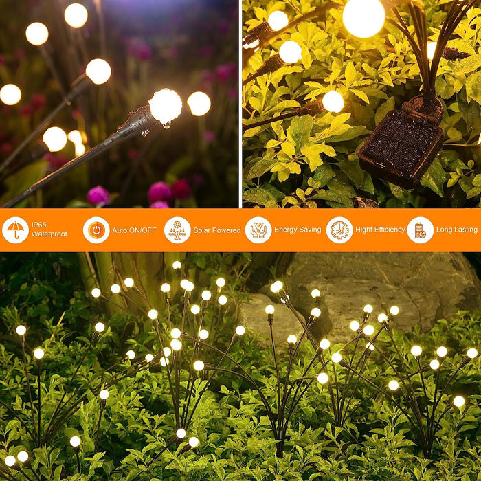 Solar Lights Outdoor(4 Pack-32 LEDs),Solar Garden Lights,Fairy Lights