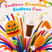 200PCS Thick Pipe Cleaners Craft, 20 Colors Chenille Stems